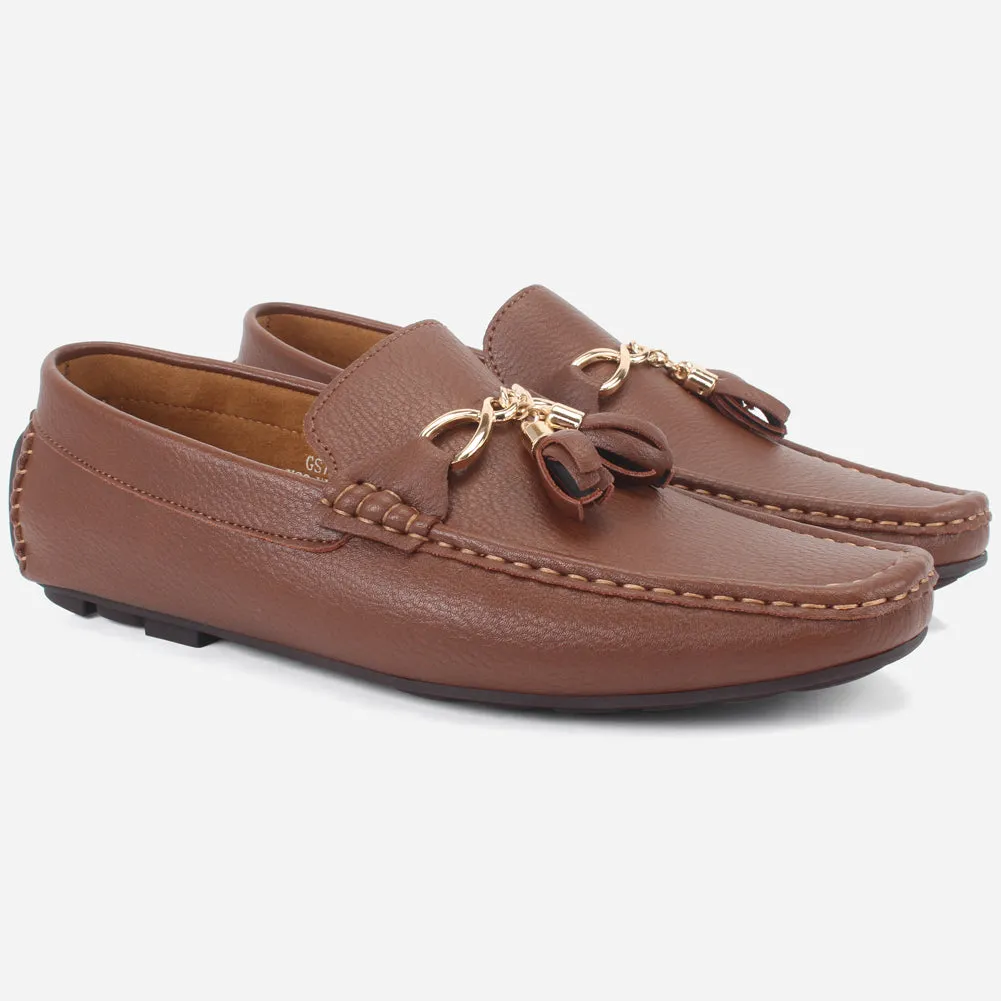 Mens "MURPHY" Comfortable Slip-Ons Moccasins