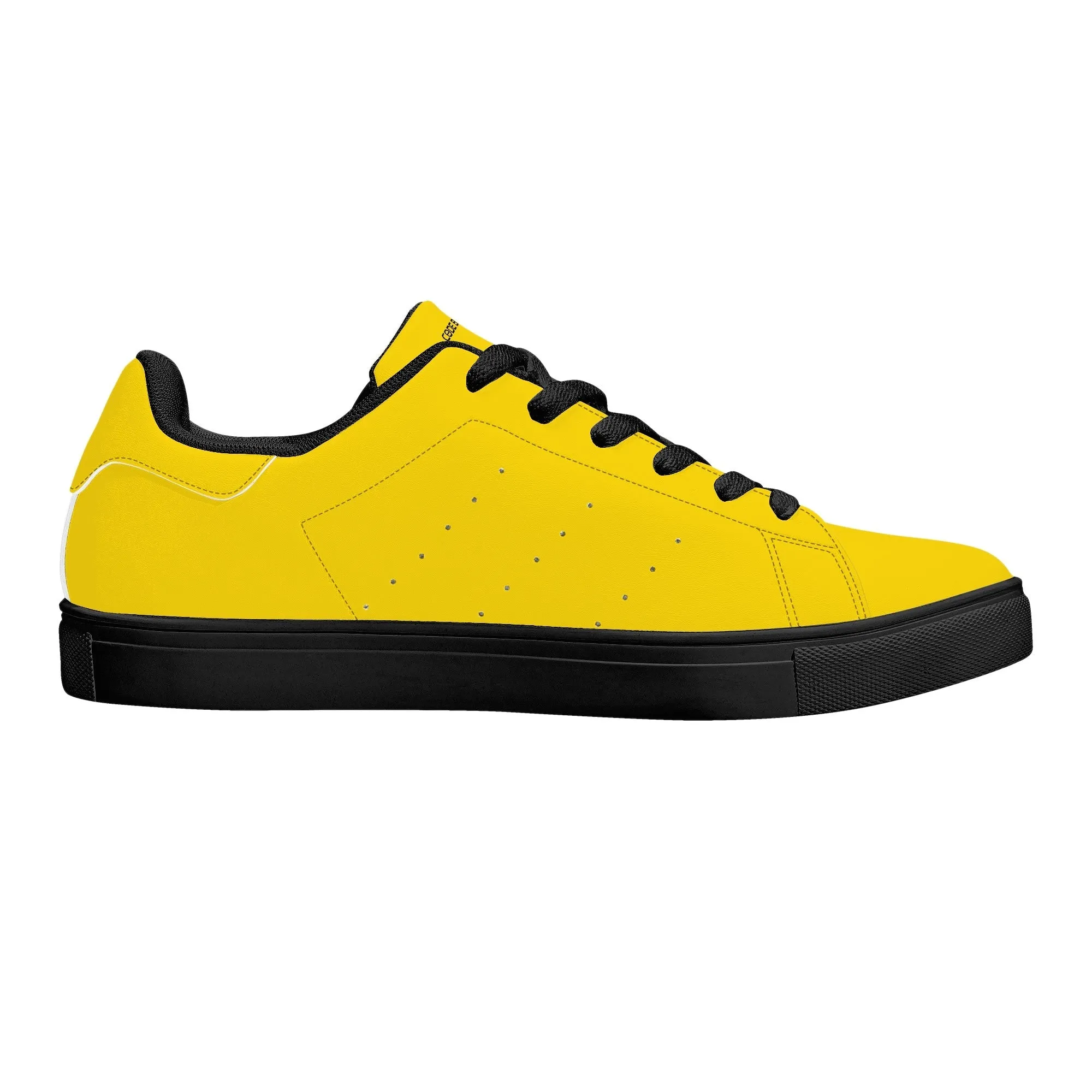 Mens Rubber Low Top Leather Sneakers