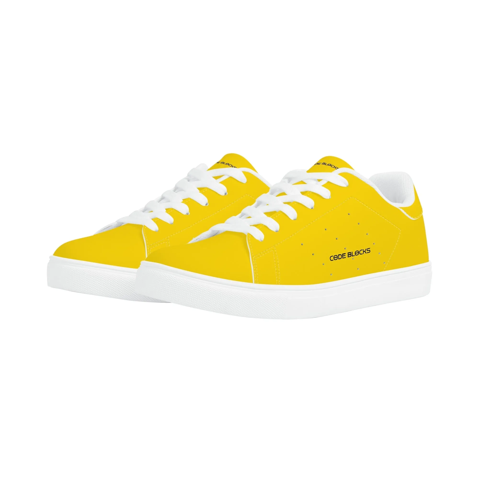 Mens Rubber Low Top Leather Sneakers