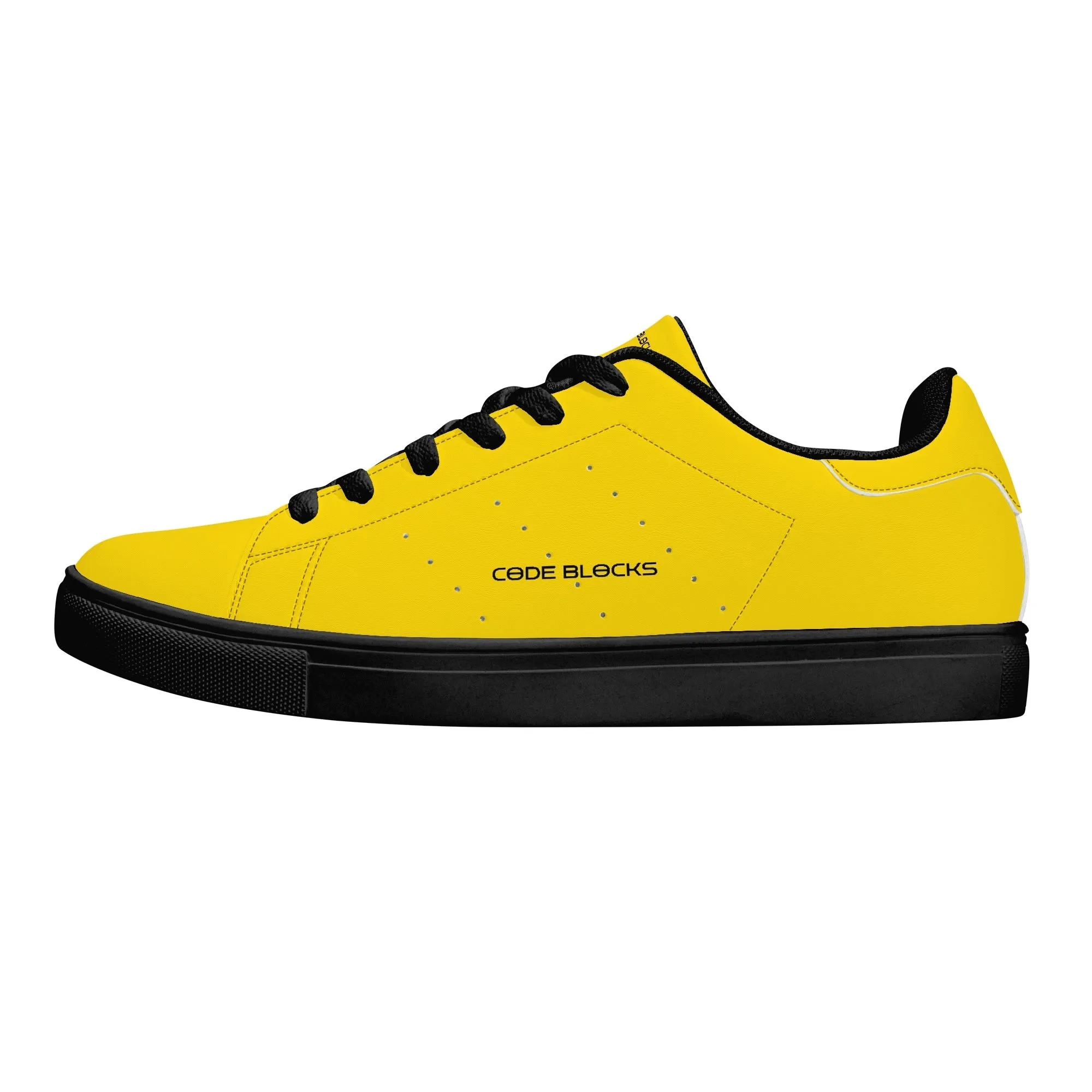 Mens Rubber Low Top Leather Sneakers