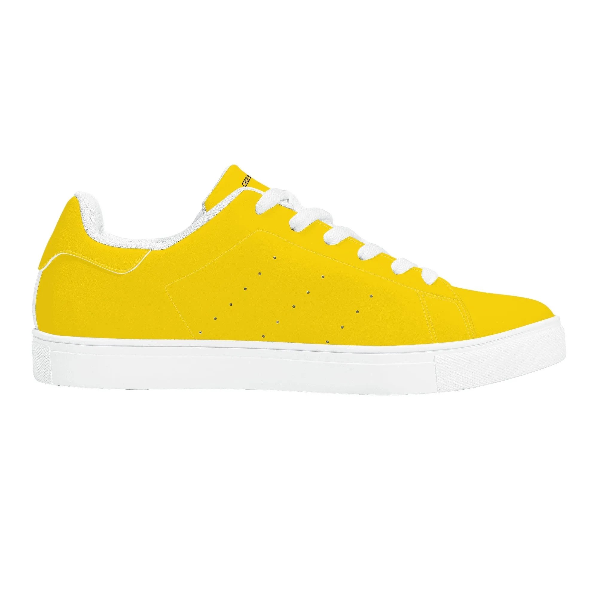 Mens Rubber Low Top Leather Sneakers
