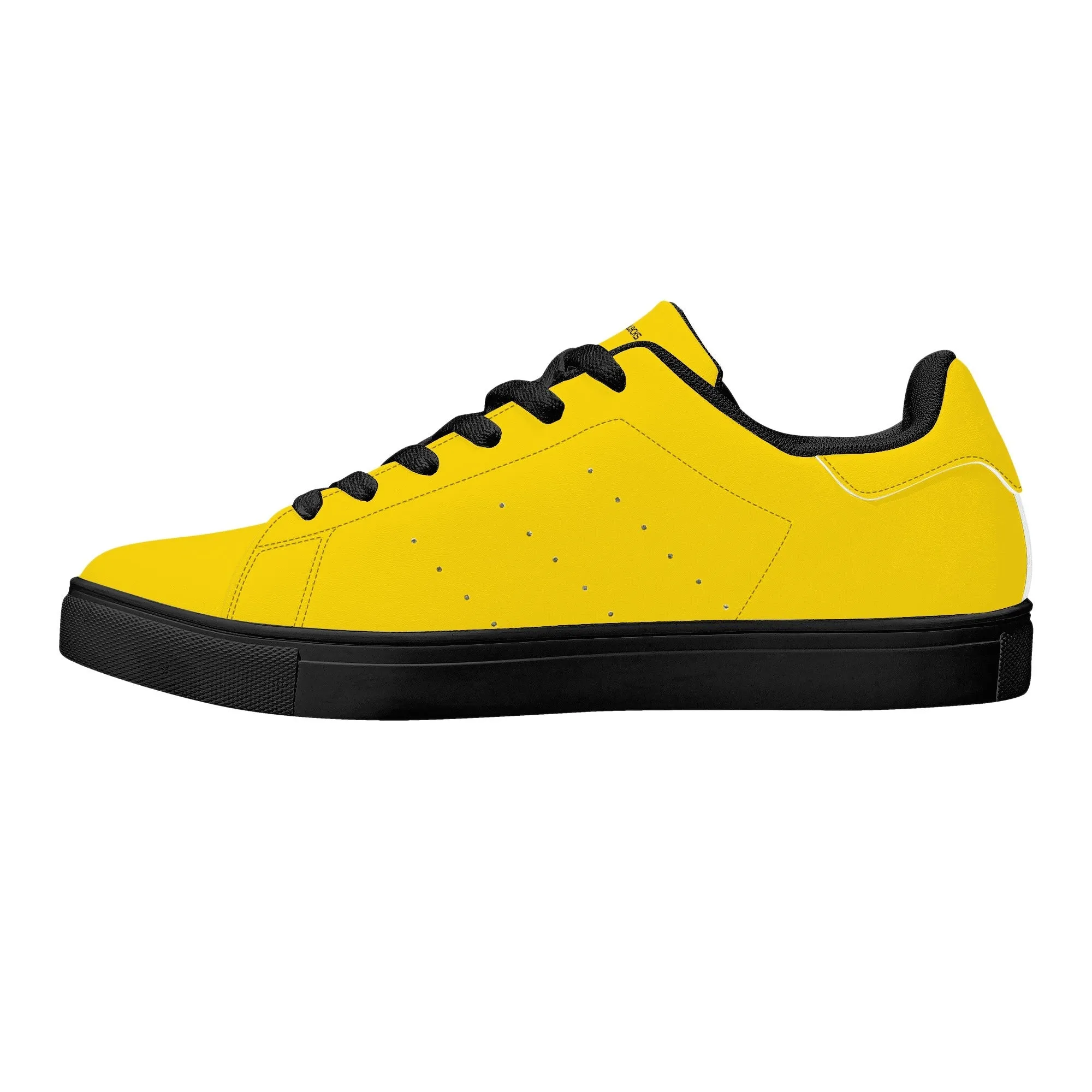 Mens Rubber Low Top Leather Sneakers