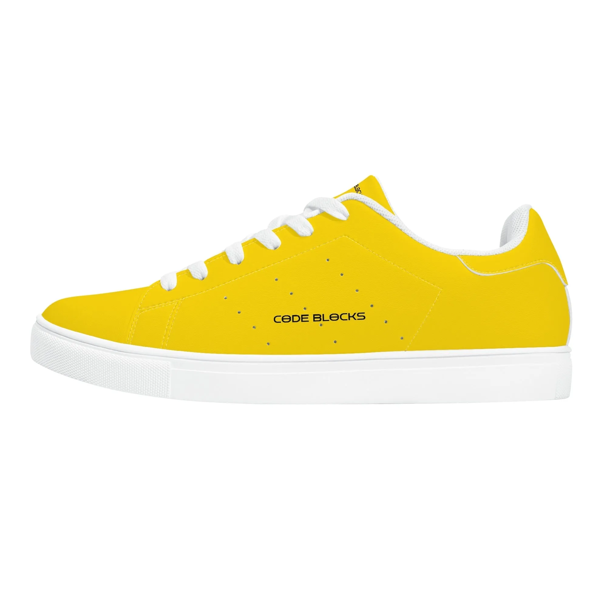 Mens Rubber Low Top Leather Sneakers