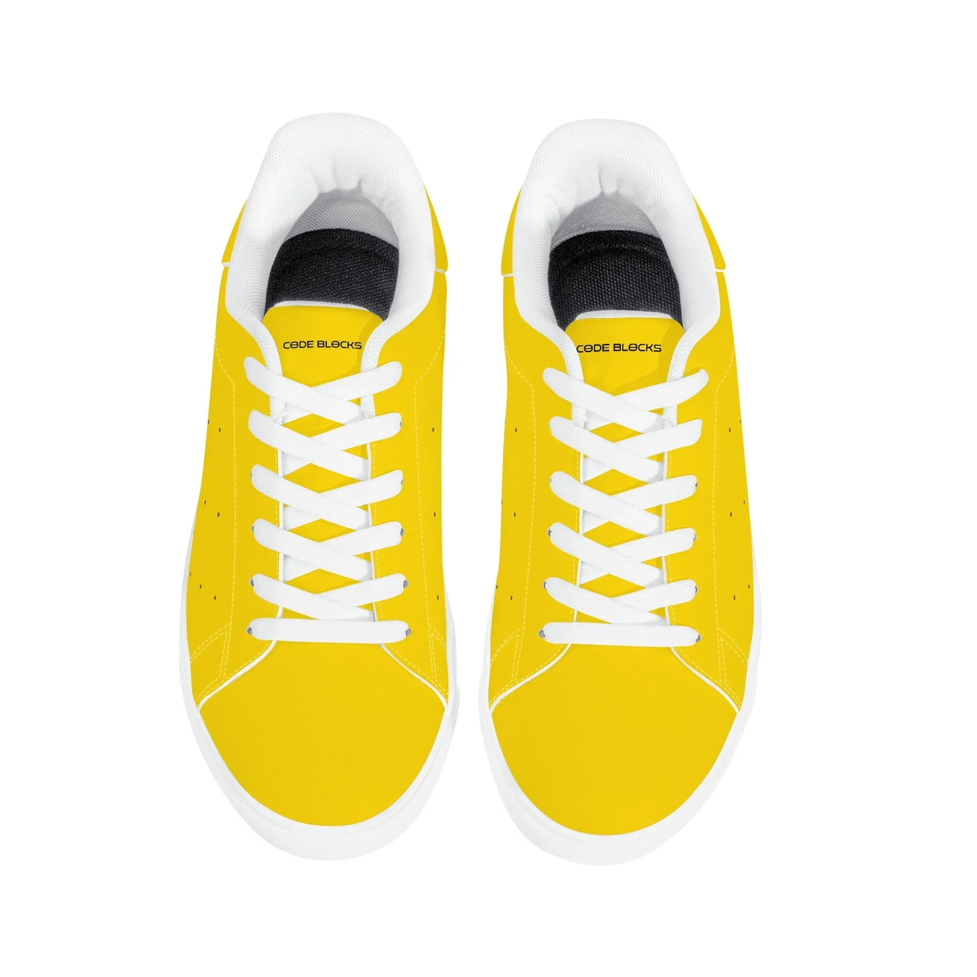 Mens Rubber Low Top Leather Sneakers