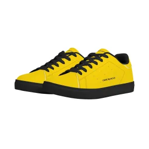 Mens Rubber Low Top Leather Sneakers