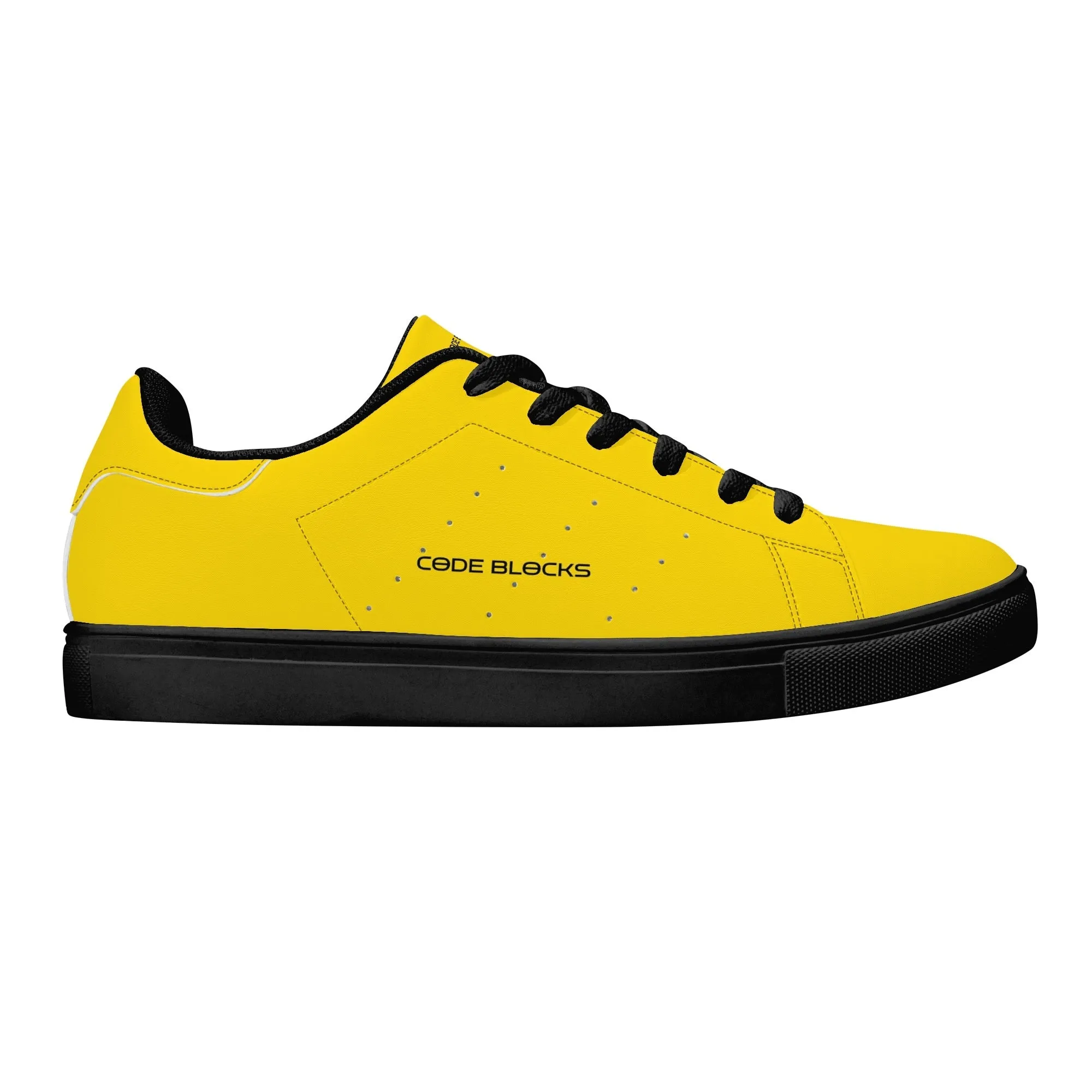 Mens Rubber Low Top Leather Sneakers