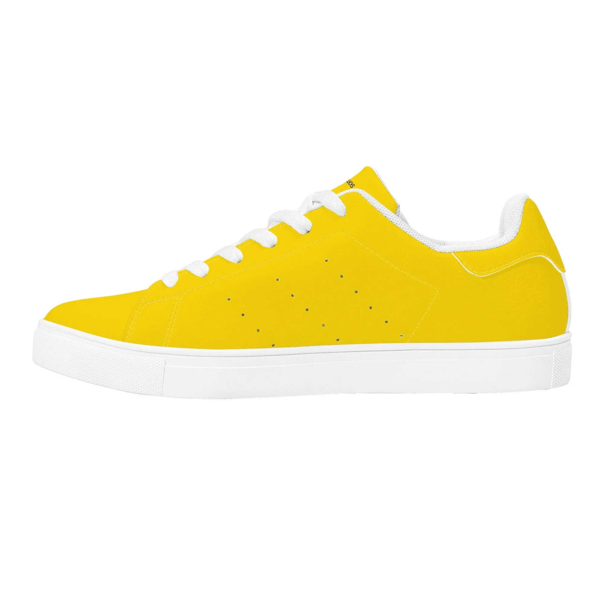 Mens Rubber Low Top Leather Sneakers