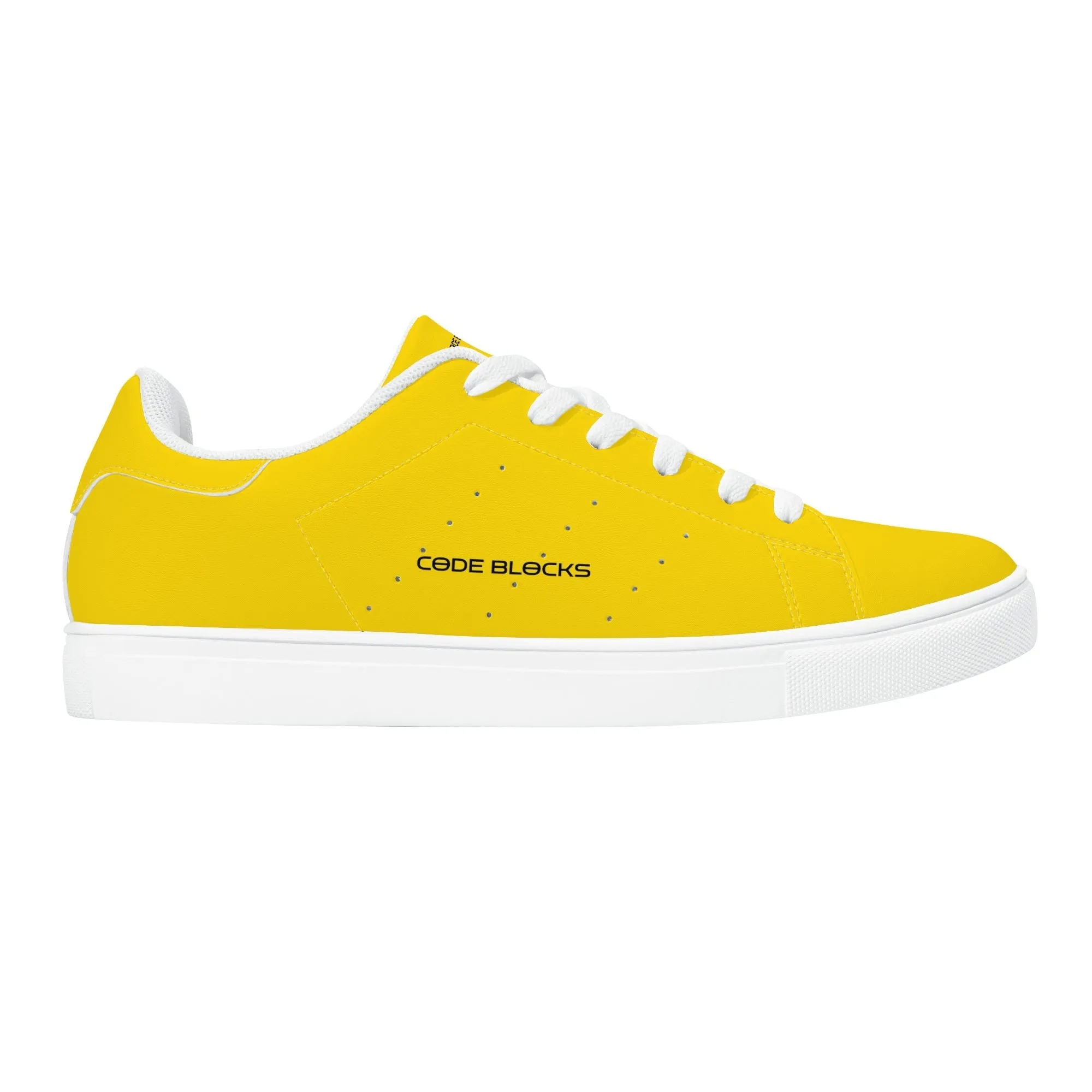 Mens Rubber Low Top Leather Sneakers