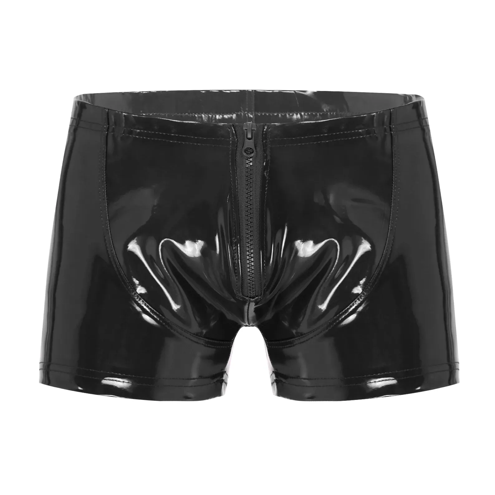 Men’s “Zip Tease” Glossy Boxers