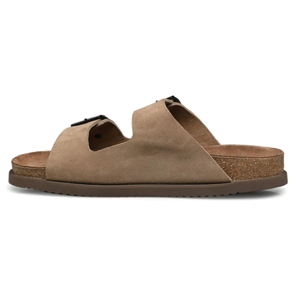 Mephisto Nerio Velvet Leather Men's Slide Sandals