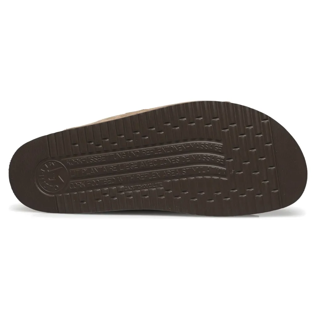 Mephisto Nerio Velvet Leather Men's Slide Sandals