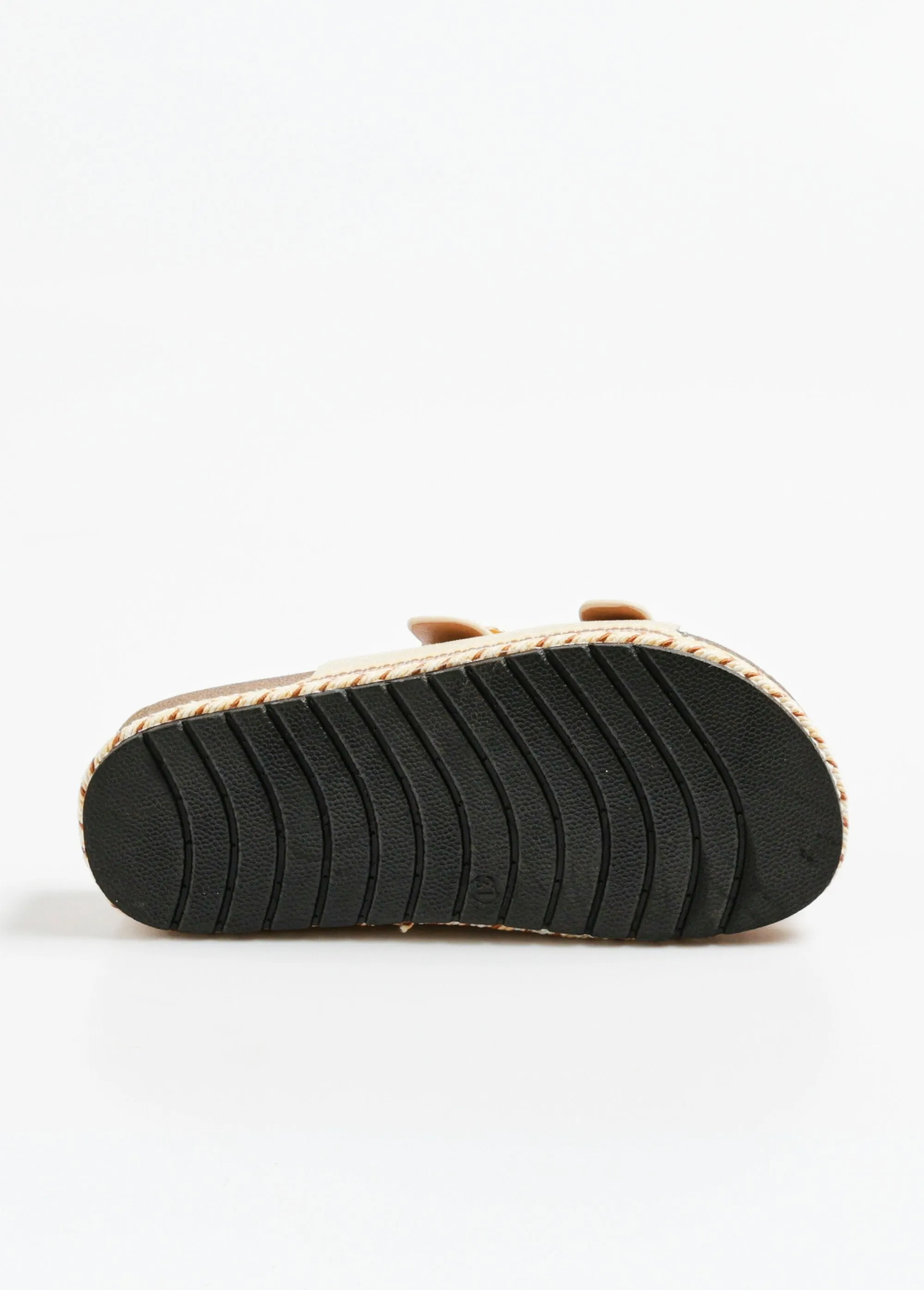 Metallic wedge mules with anatomical sole