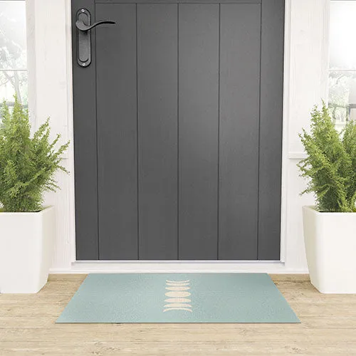 Minimal Moon Phases Sage Welcome Mat