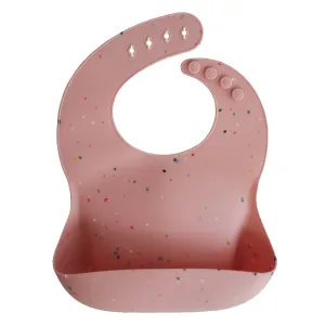 Mushie Bib (Powder Pink Confetti)