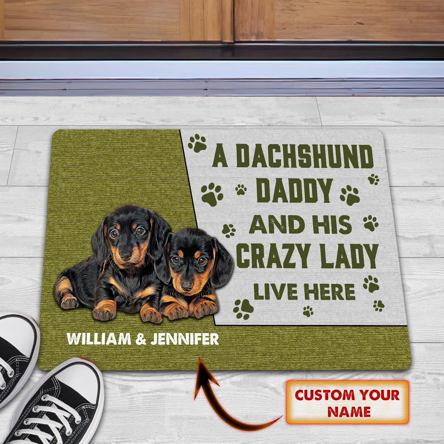 NA93 - DOORMAT - DACHSHUND DADDY 102