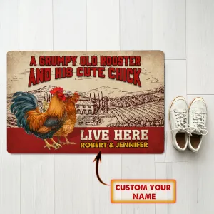 NA93 - DOORMAT - GRUMPY ROOSTER 93