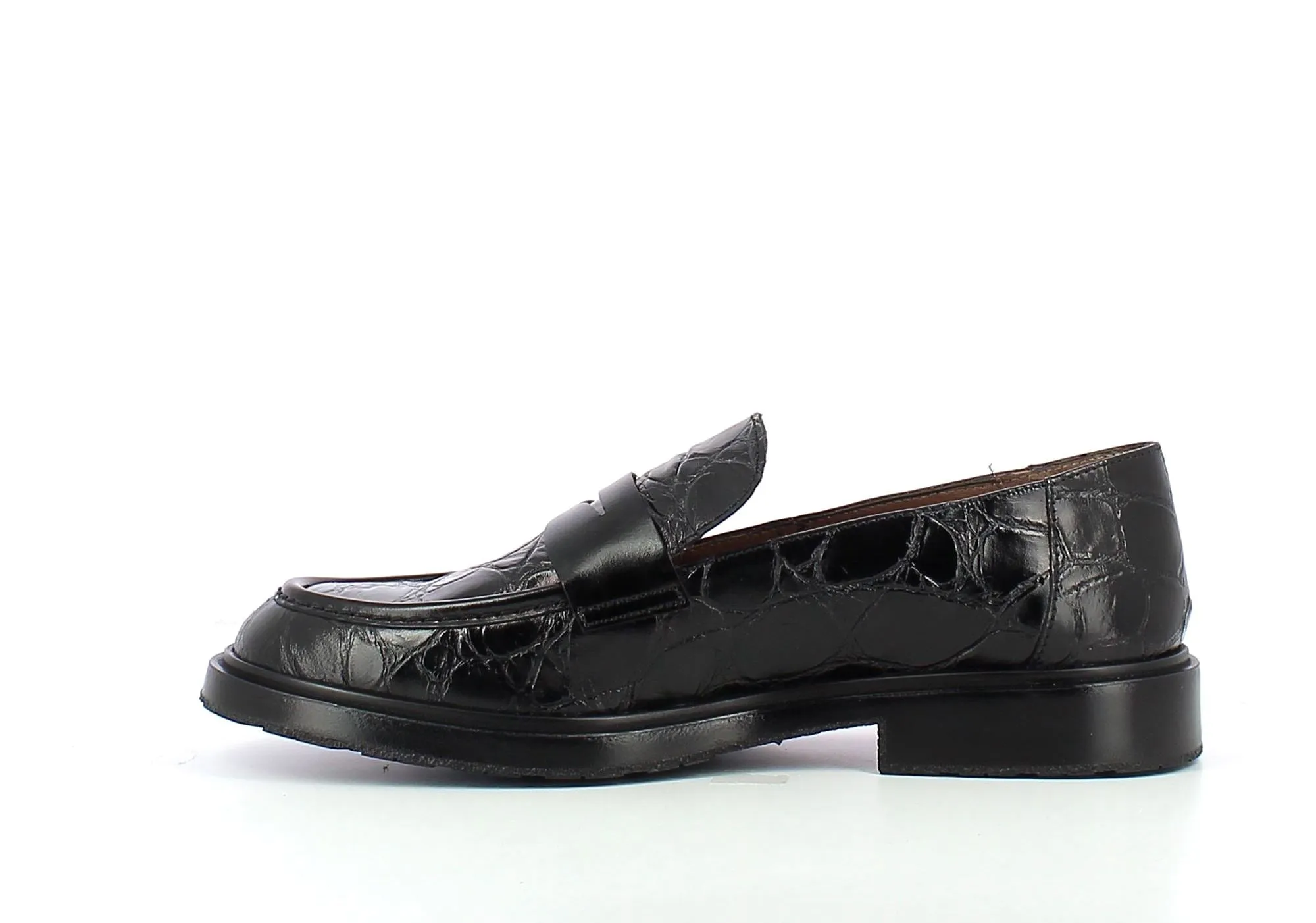 'Ned' women's loafer - black croco