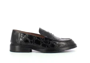 'Ned' women's loafer - black croco