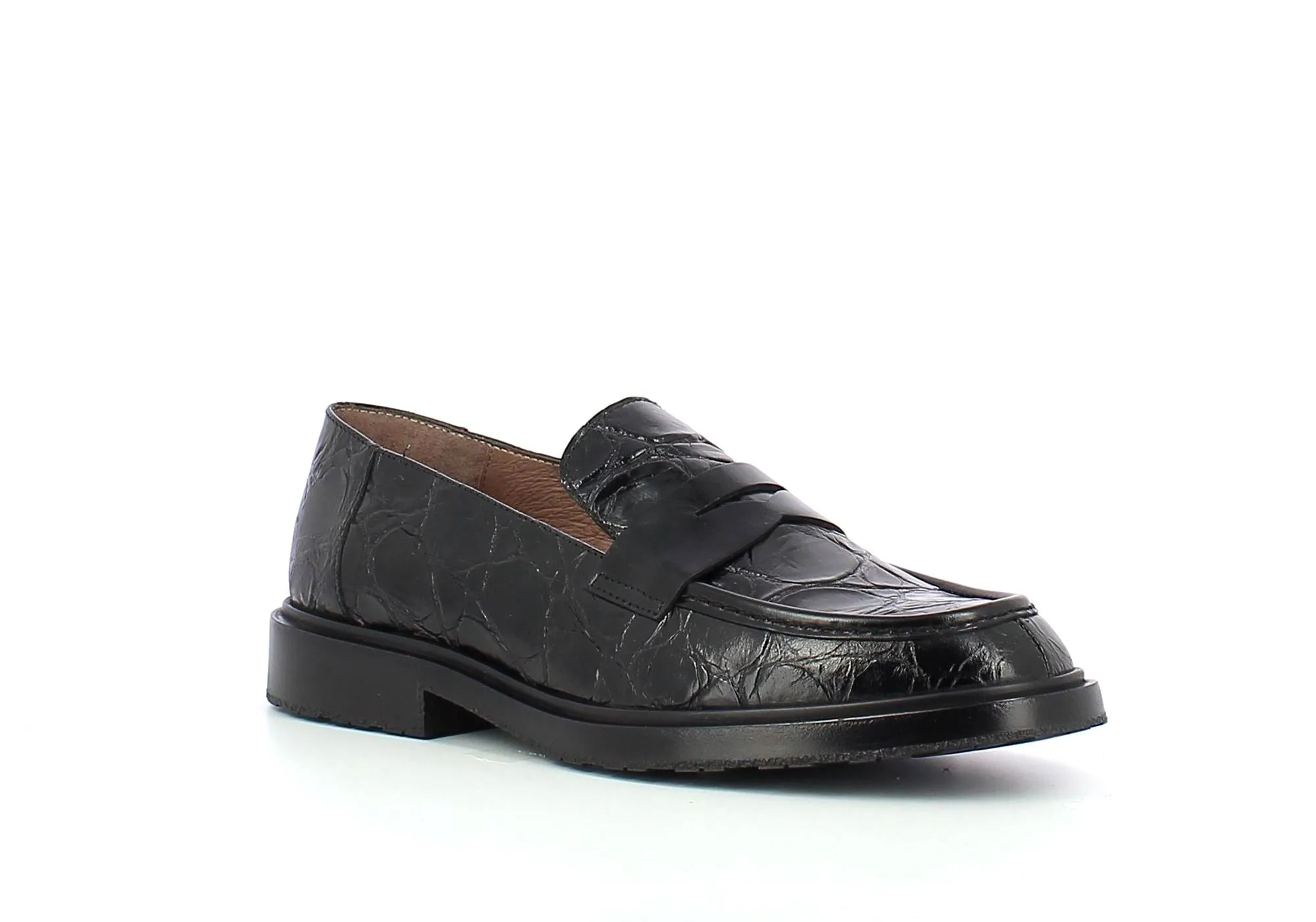 'Ned' women's loafer - black croco
