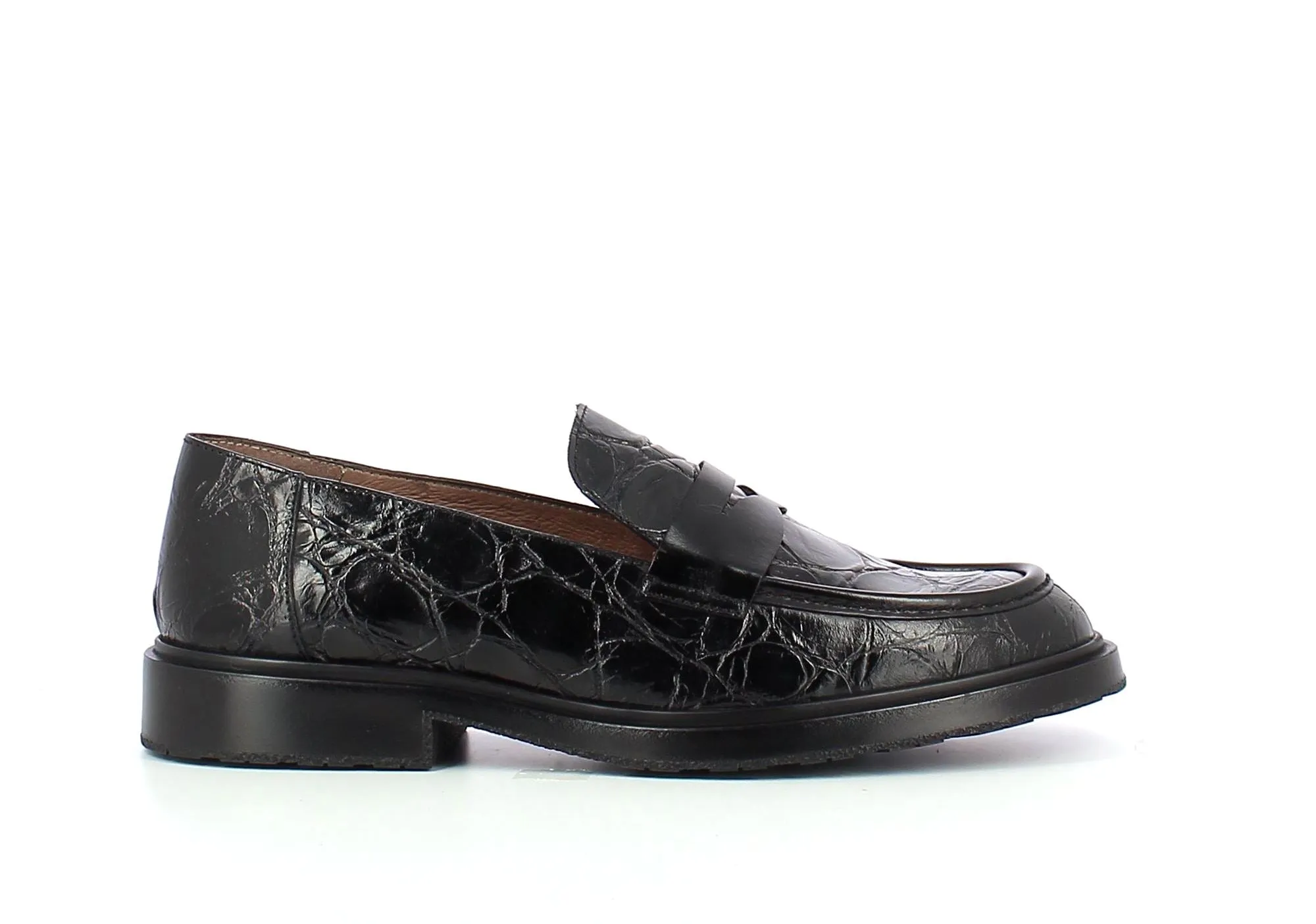 'Ned' women's loafer - black croco