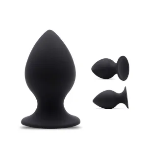 Neojoy Silicone Butt Plug With Suction Cup Base - Black