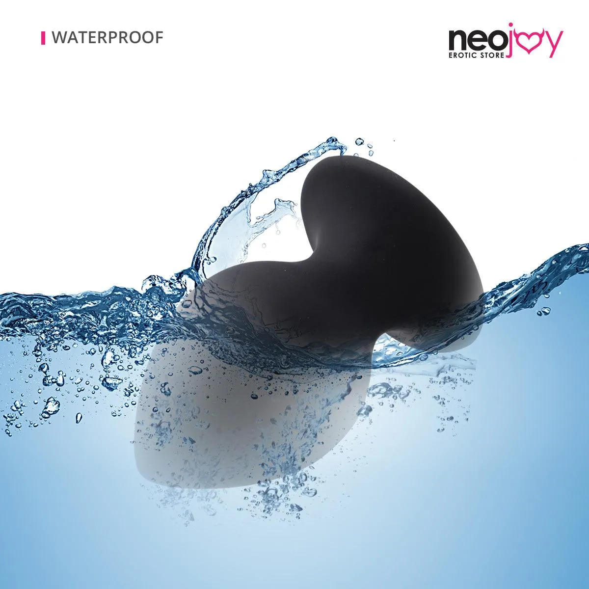 Neojoy Silicone Butt Plug With Suction Cup Base - Black