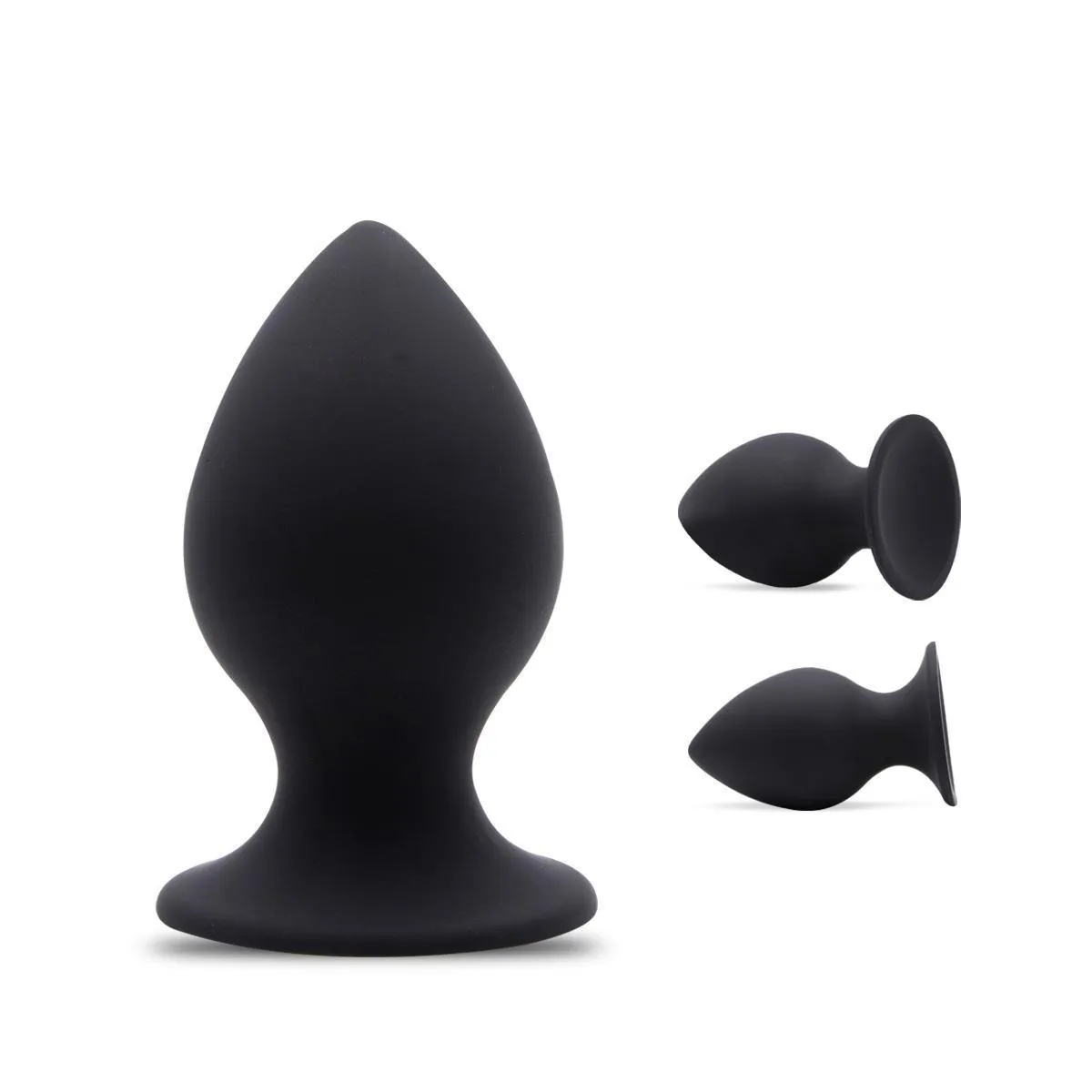 Neojoy Silicone Butt Plug With Suction Cup Base - Black