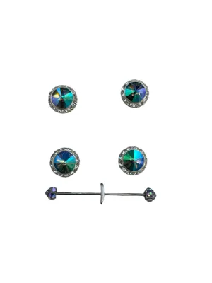 New, 5-Piece Saddleseat, Crystal Magnet Set