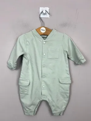 Next sage green cargo romper 0-3m