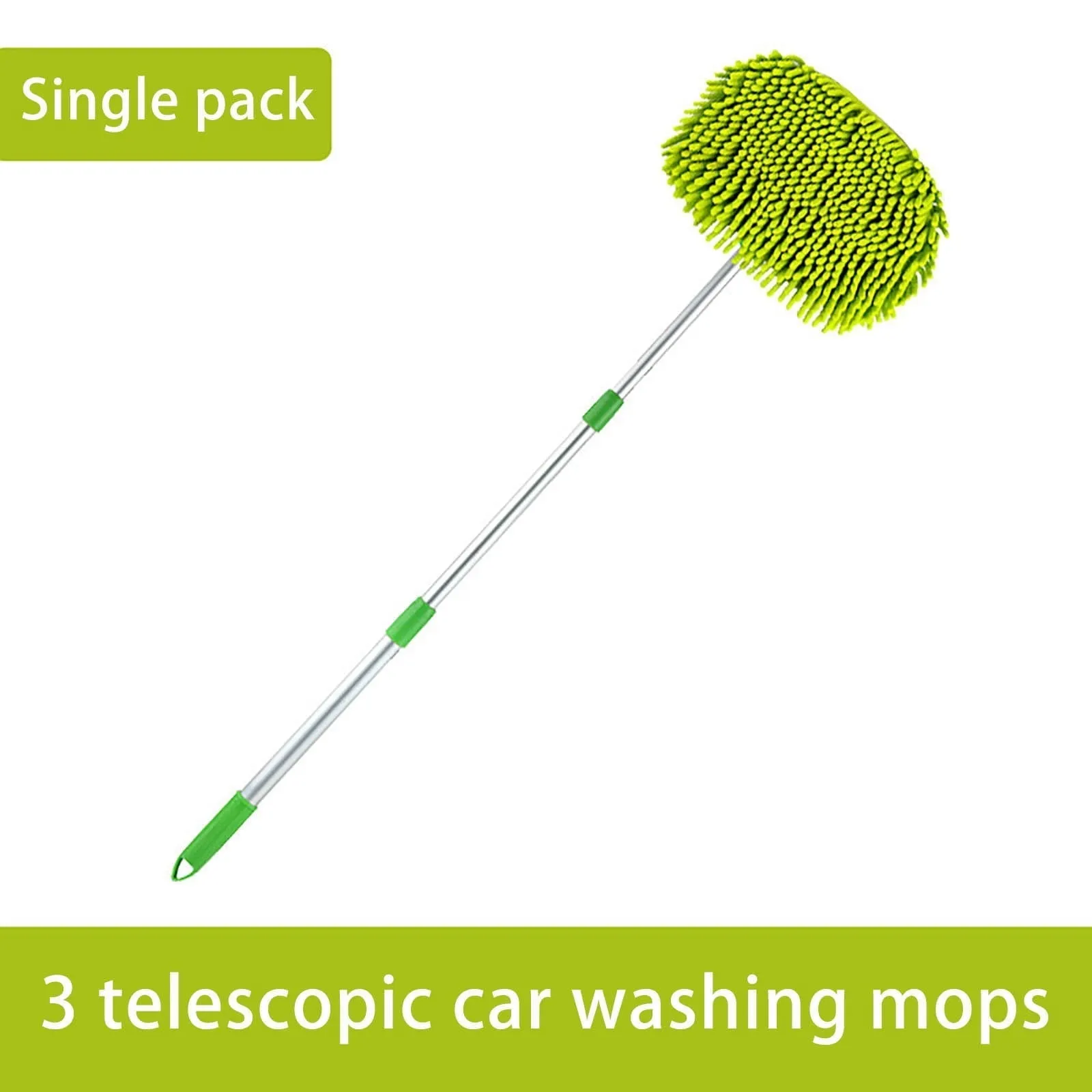OAVQHLG3B 45" Microfiber Car Wash Brush Mop Car Cleaning Kit,Mitt Sponge with Long Handle,Car Cleaning Supplies Duster Washing Car Tools Household Essentials for Car Washing