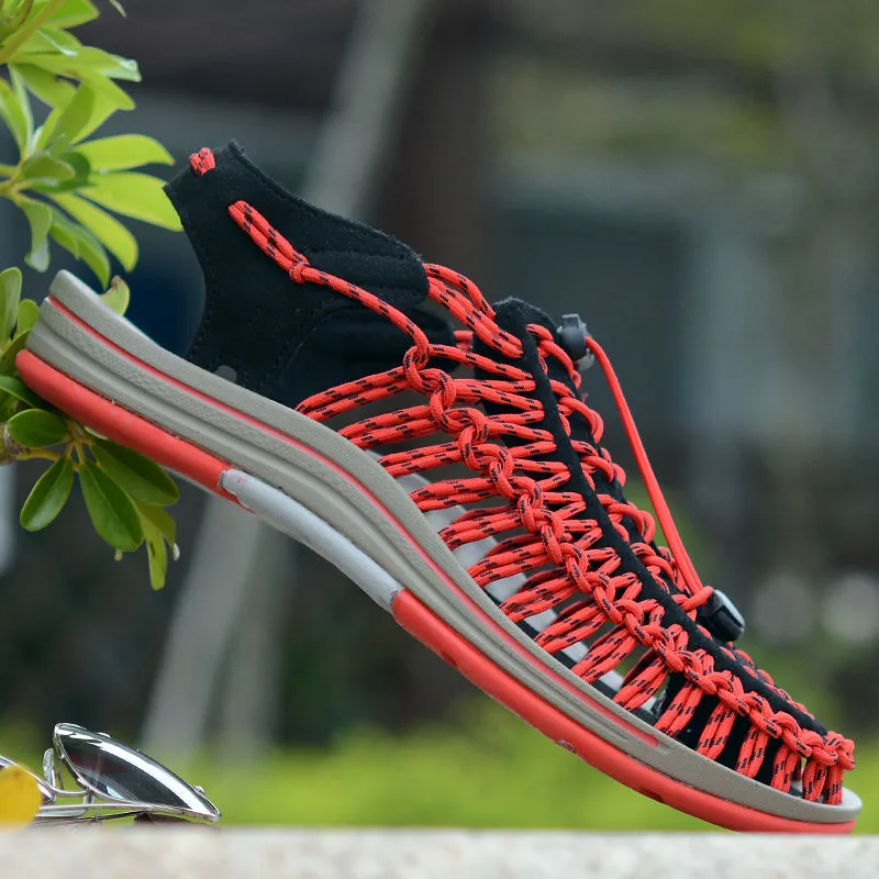 Outdoor Sandals Non-slip Hollow Out Rope Shoes