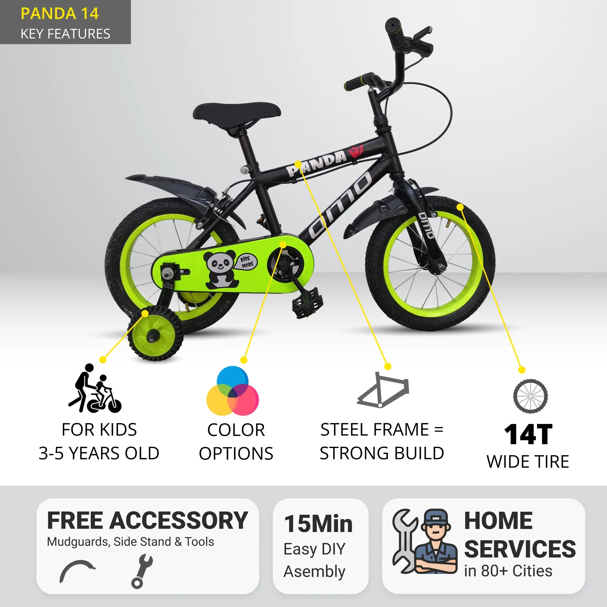 Panda 14T - Kids Bicycle (3 to 5 Years)