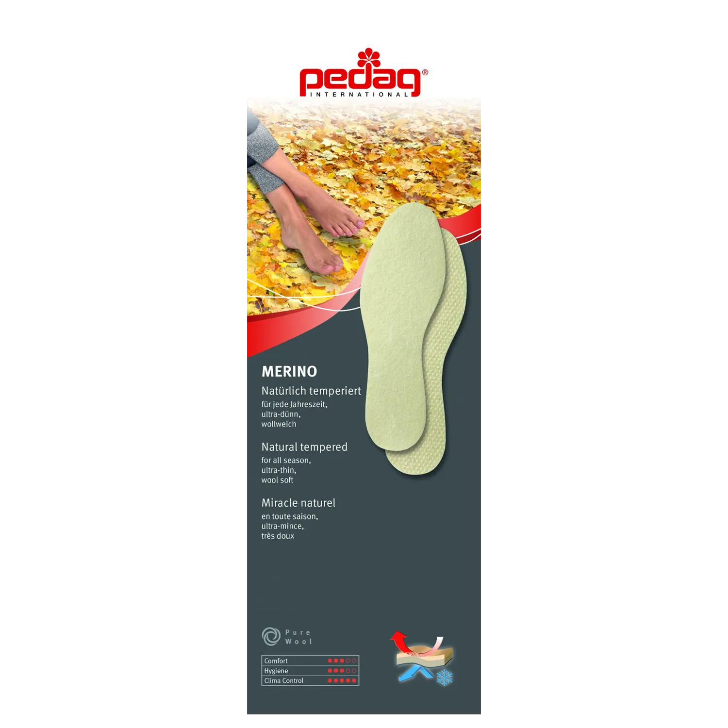 Pedag Merino Wool Insole for Shoes and Boots