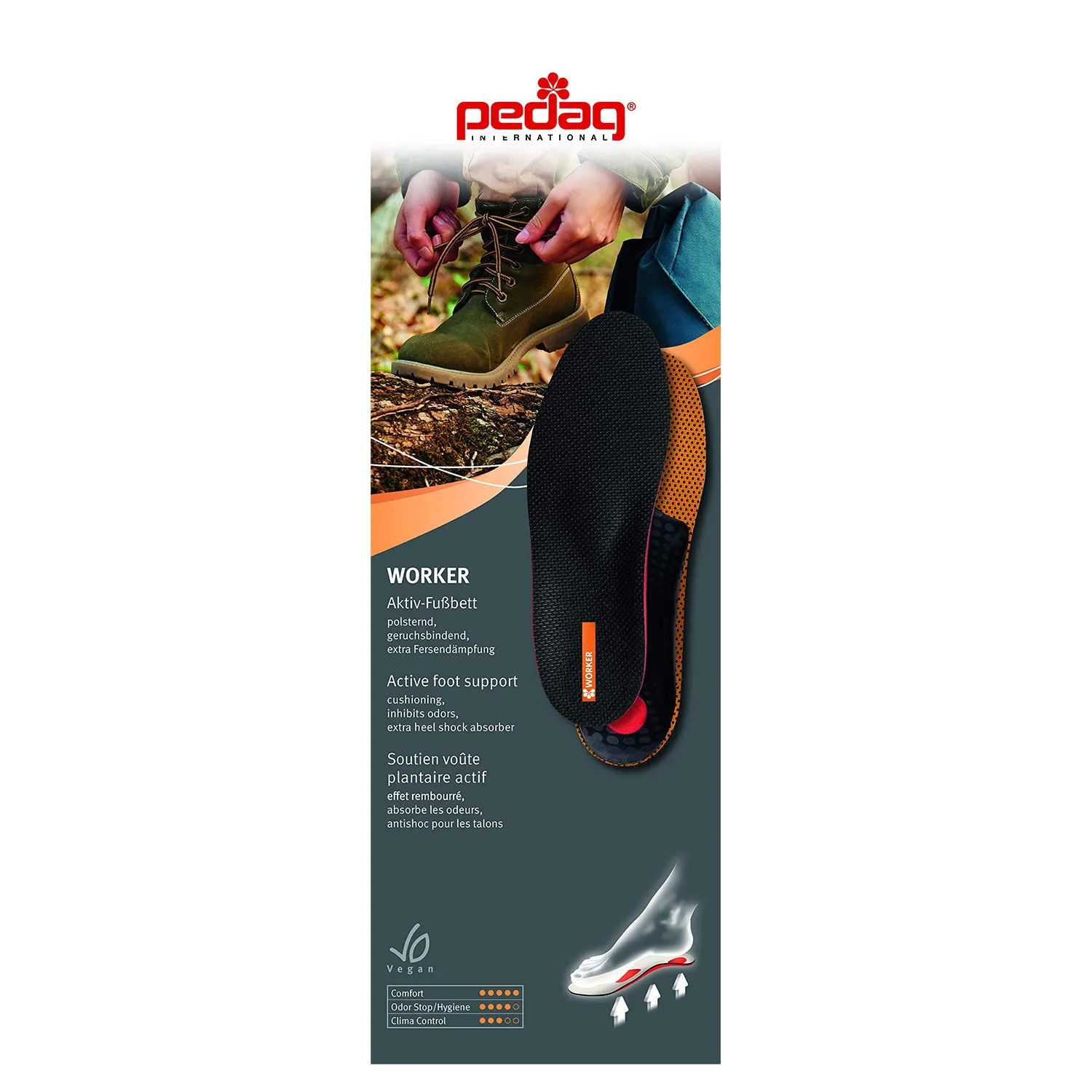Pedag Worker Replacement Footbed/Insole for Work or Outdoor Shoes