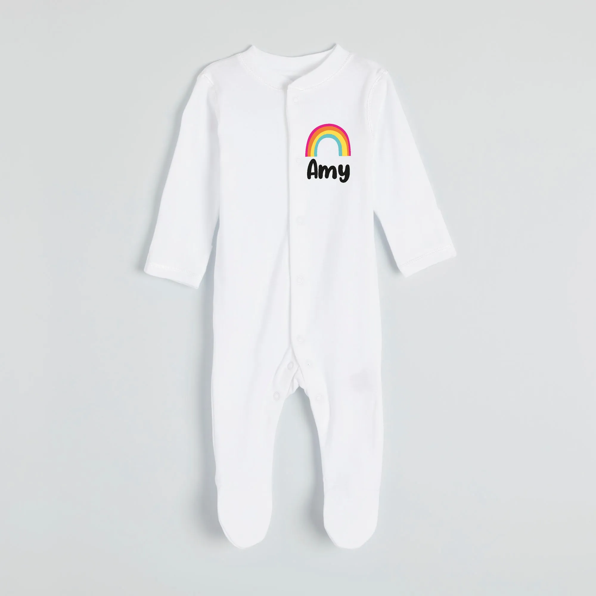 Personalised Rainbow Sleepsuit