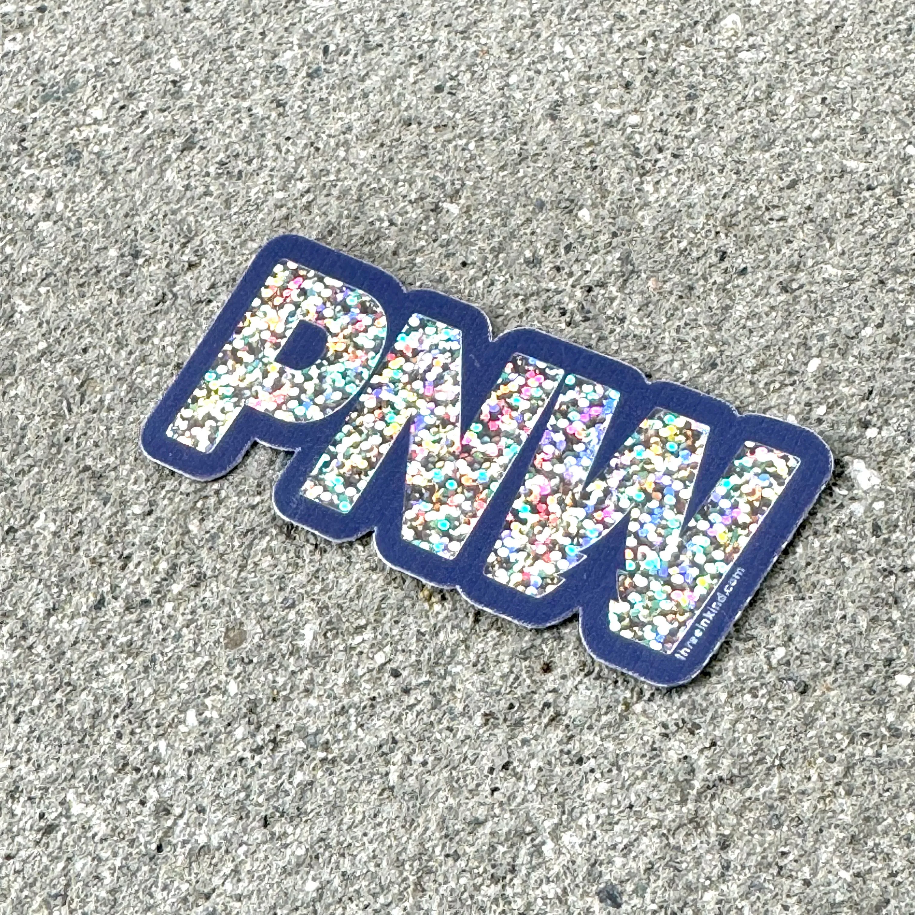 PNW Glitter Cutout 3” Sticker / Decal