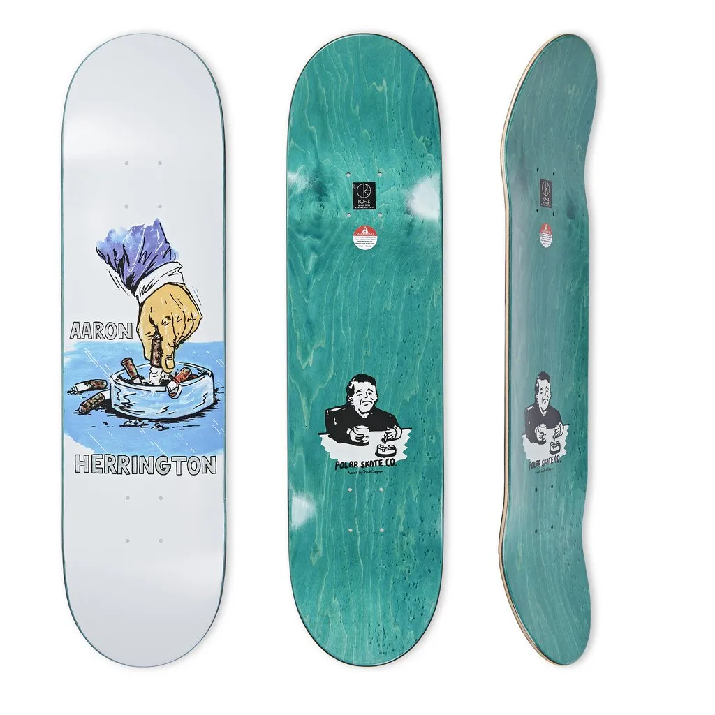 Polar Skate Co Aaron Herrington Chain Smoker Skateboard Deck - 8.125