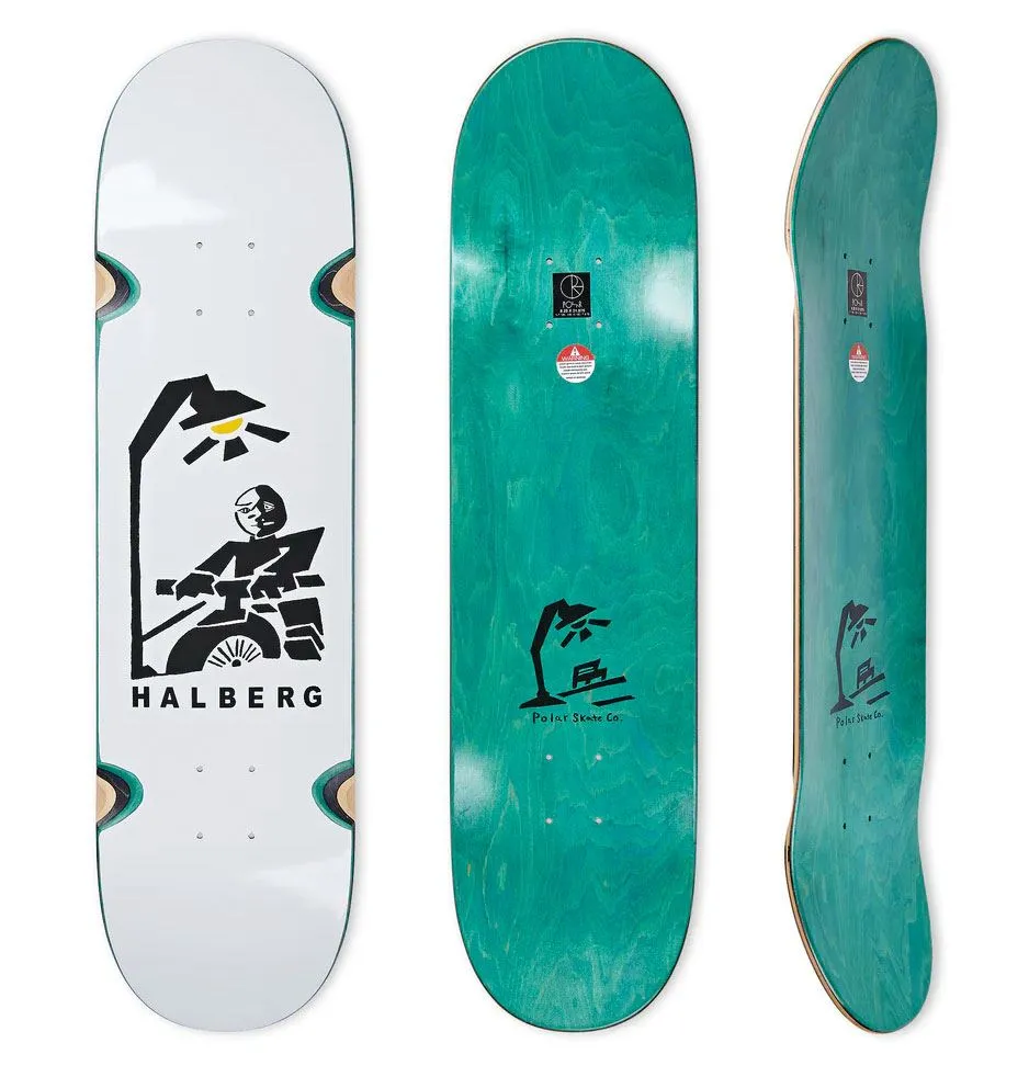 Polar Skate Co. Hjalte Halberg Insomnia Wheel Wells Skateboard Deck - 8.25"