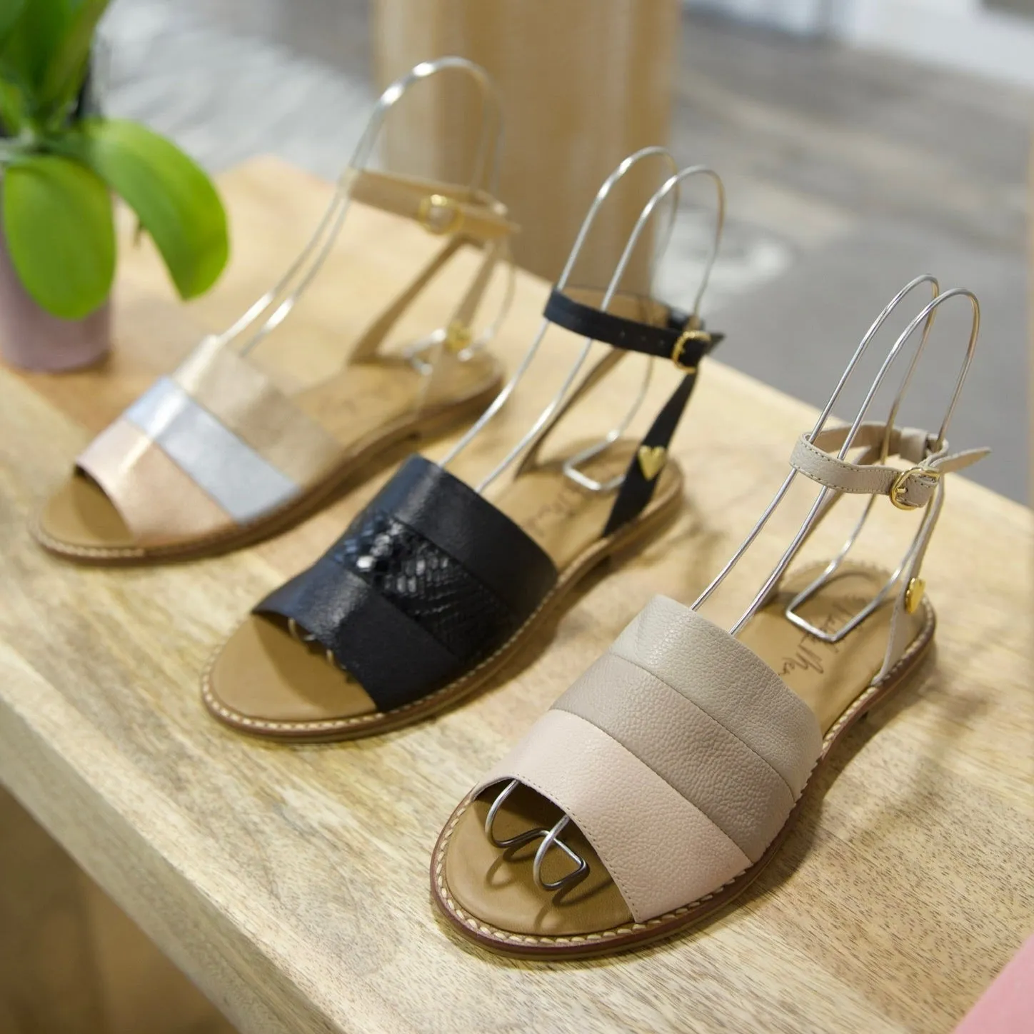 Poly Flats - Nude Sandals