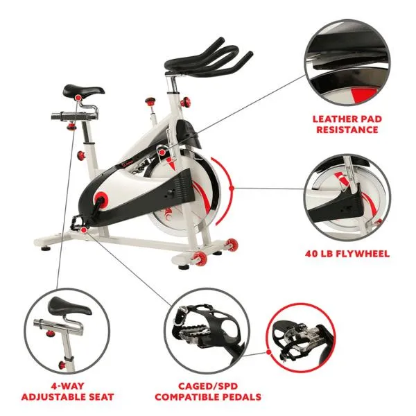 Premium Cycling Exercise Bike Indoor Fitness Belt Drive Clipless Pedal SF-B1509