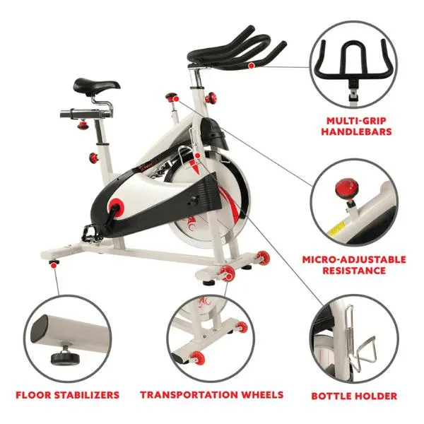 Premium Cycling Exercise Bike Indoor Fitness Belt Drive Clipless Pedal SF-B1509