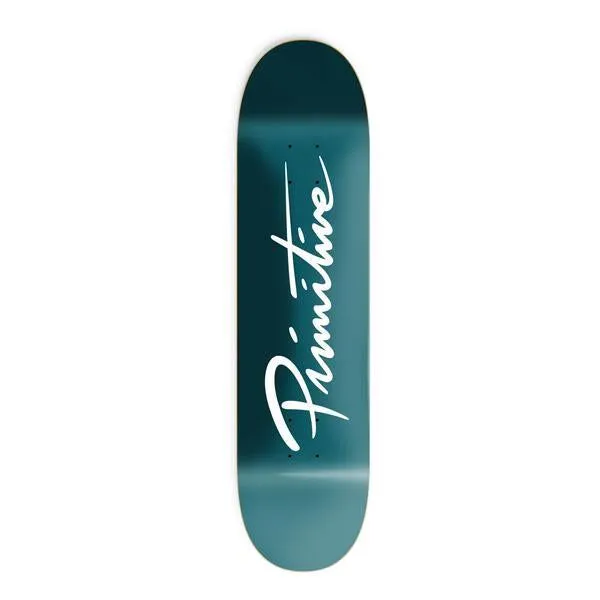 Primitive Nuevo Script Core Deck Teal x Venom Custom Complete Skateboard - 7.75"