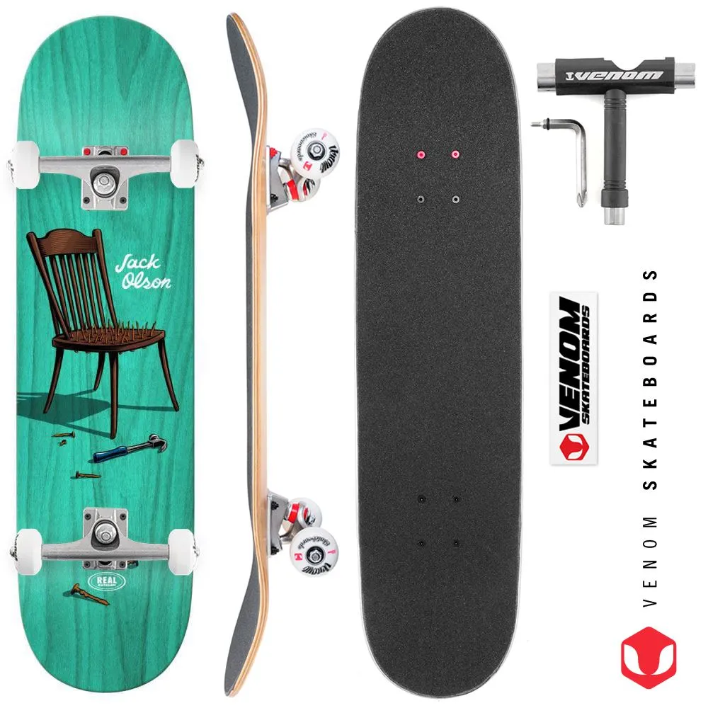 Real Jack Jackupuncture Custom Complete Skateboard - 8.25"
