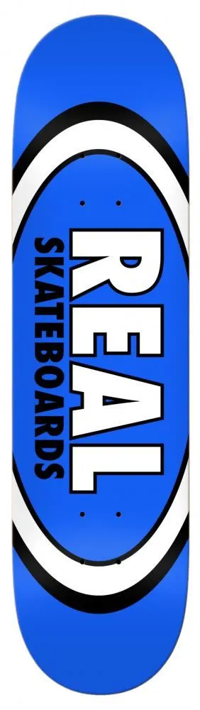 Real Team Classic Oval Blue Custom Complete Skateboard - 8.5"