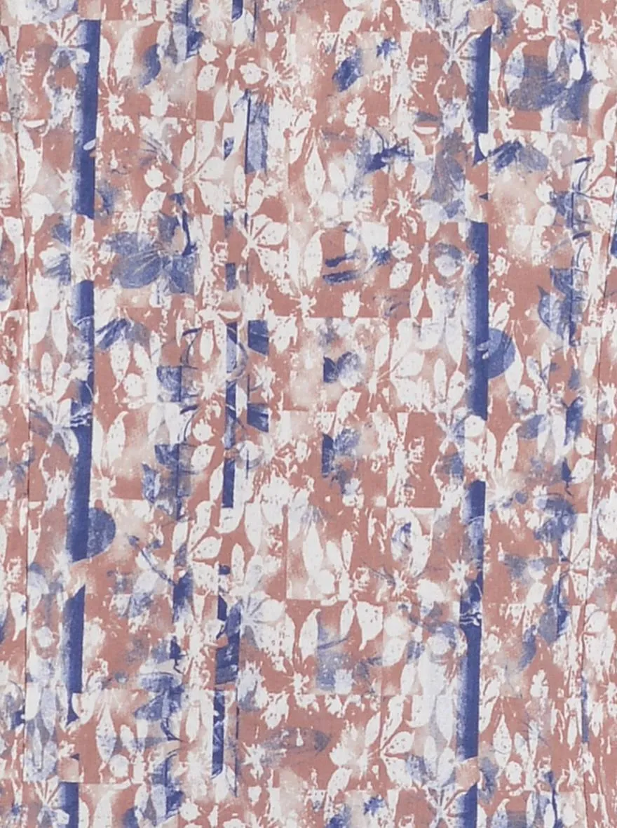 Red Printed Slim Fit Casual Shirt | JadeBlue