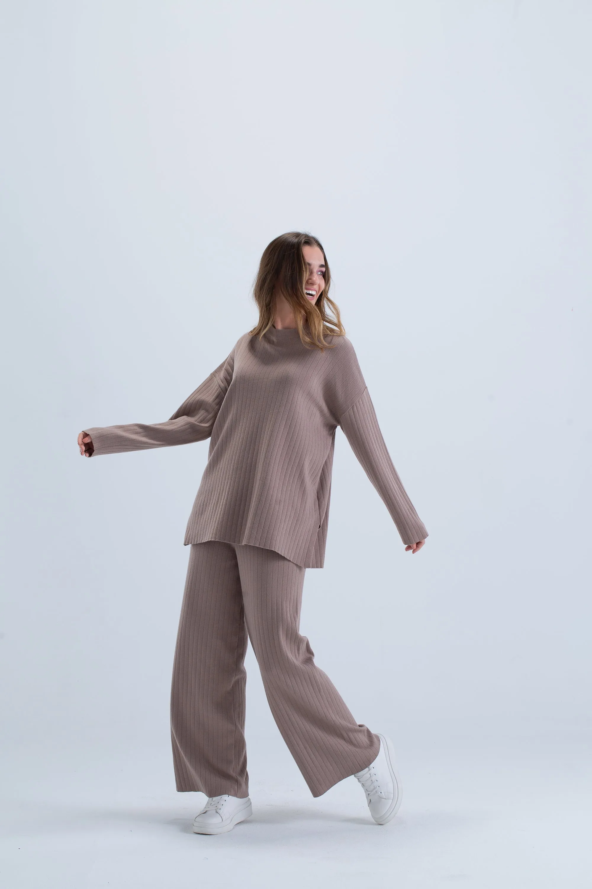 Ribbed Relaxed Fit Loungewear Set
