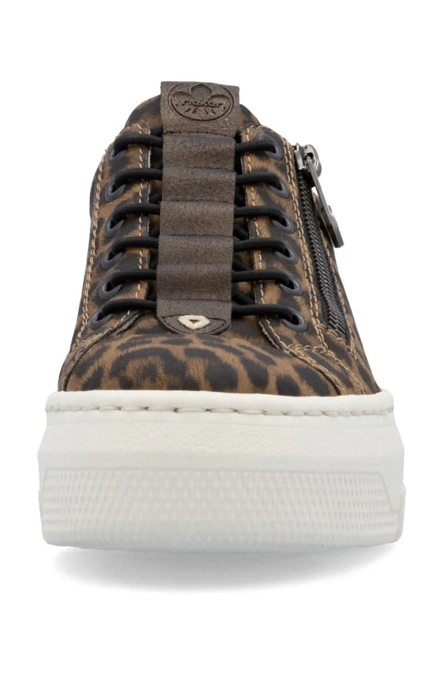 Rieker Zip Trainer in Leopard Print