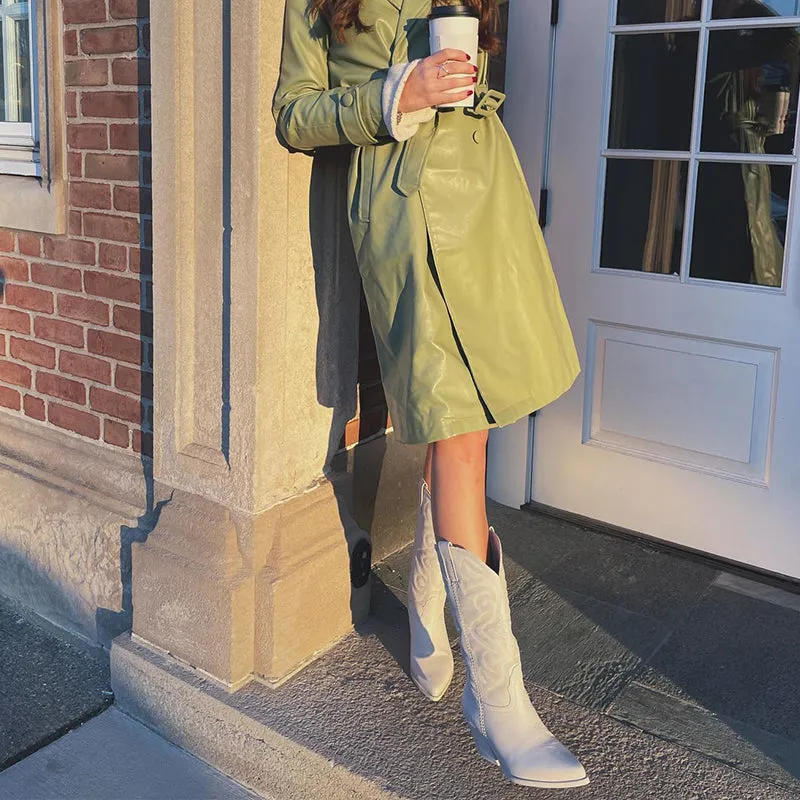 Sage - Elegant Metallic Cowboy Boots