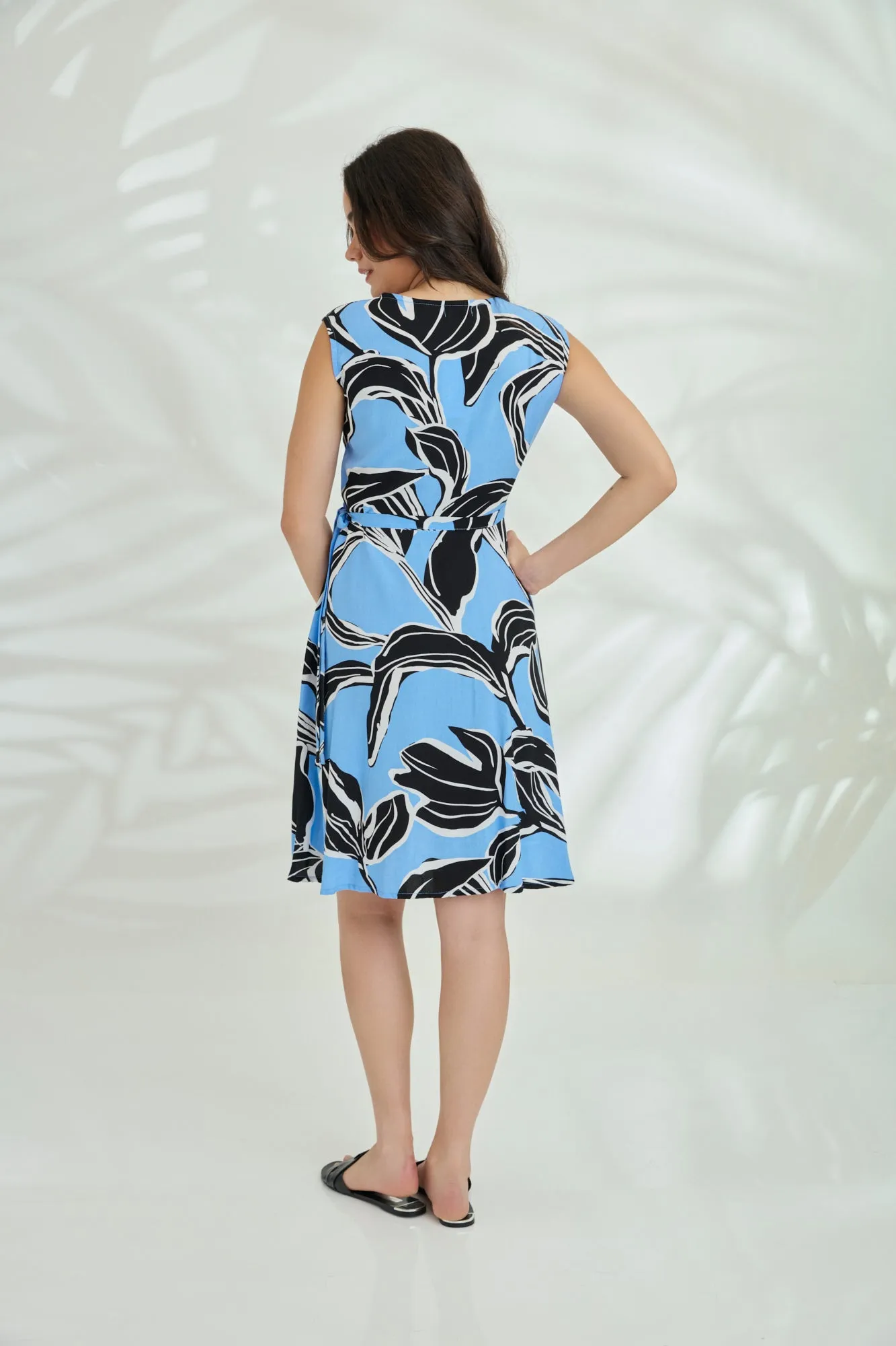 Sandy Wrap Dress - Abby Light Blue