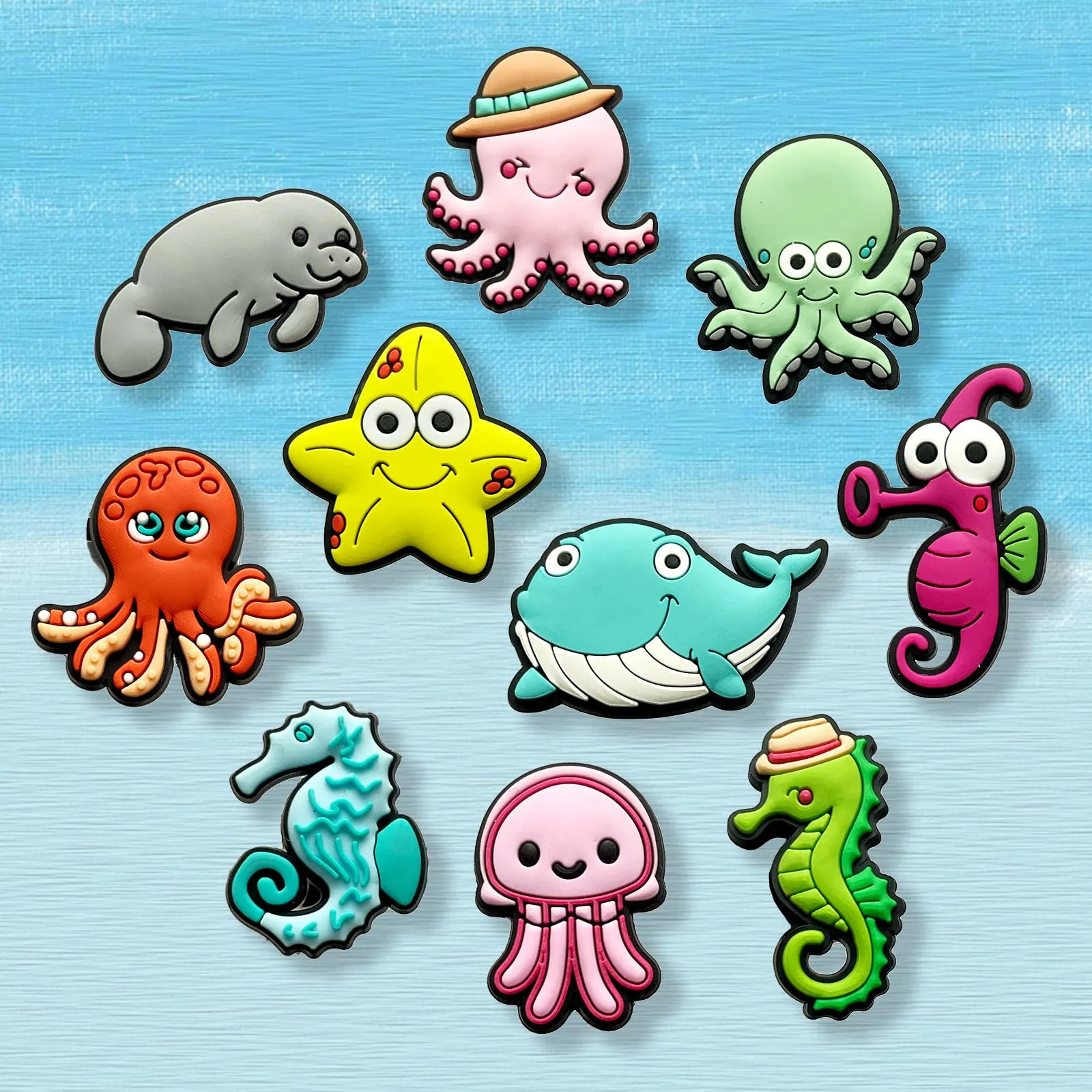 Sea Animals Hawaii Tennis Swim Plants Leaves Flowers Wedding Shoe Charms for Clog Sandals
